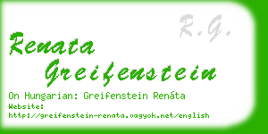 renata greifenstein business card