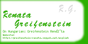 renata greifenstein business card